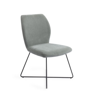 Jesper Home Eetkamerstoel 'Ikata' Cross Black, kleur Breezy Blue