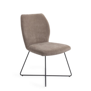 Jesper Home Eetkamerstoel 'Ikata' Cross Black, kleur Mocha Mist