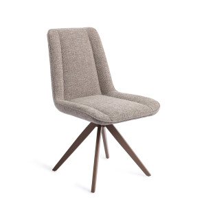 Jesper Home Draaibare Eetkamerstoel 'Umedo' Turn Brown, kleur Grainy Greige