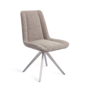 Jesper Home Draaibare Eetkamerstoel 'Umedo' Turn Steel, kleur Grainy Greige