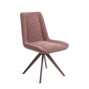 Jesper Home Draaibare Eetkamerstoel 'Umedo' Turn Brown, kleur Scarlet Grain