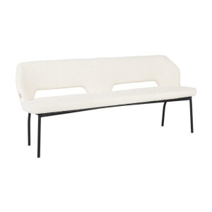 MUST Living Eetkamerbank 'Bloom' Bouclé, 190cm, kleur Naturel