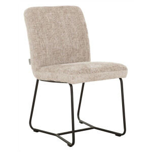MUST Living Eetkamerstoel 'Zola' Chenille, kleur Zand