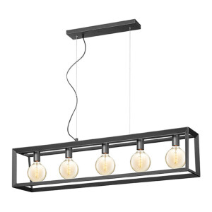 LABEL51 Hanglamp 'Tetto' 5-lamps, kleur Zwart