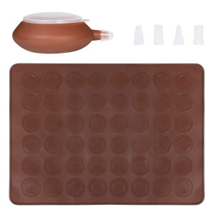 Krumble Macaron bakset - Met 4 spuitmondjes - 28 x 37 cm (lxb)