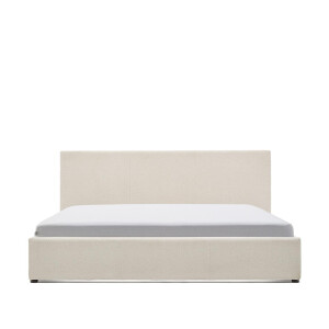 Kave Home Bed 'Nahiri' Chenille, 180 x 200cm, kleur Beige