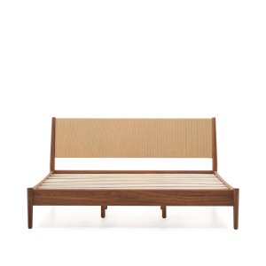 Kave Home Bed 'Elan' Notenhout, 160 x 200cm