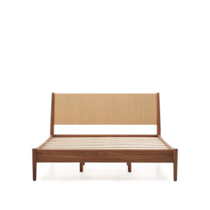 Kave Home Bed 'Elan' Notenhout, 180 x 200cm