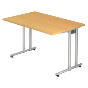 NANO 12 S | Bureau - 120x80 Beuken/Zilver