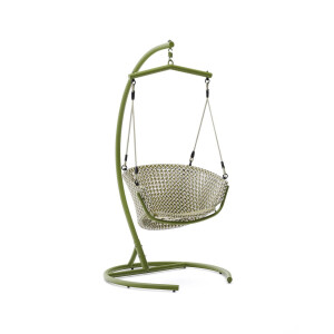 Kave Home Hangstoel 'Saliga' Rattan, kleur Groen