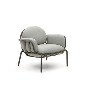 Kave Home Outdoor Fauteuil 'Joncols' kleur Grijs/Groen