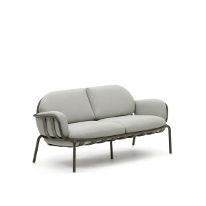 Kave Home 2-zits Tuinbank 'Joncols' 164cm, kleur Grijs/Groen