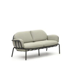 Kave Home 2-zits Tuinbank 'Joncols' kleur Beige/Antraciet