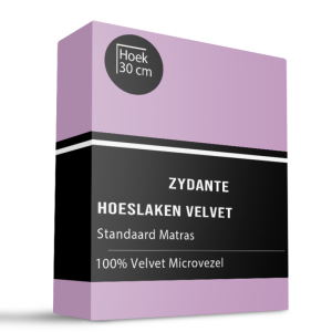 Hoeslaken Velvet - Roze - 140x200cm - Taupe - Zydante - Dekbed-Discounter.nl
