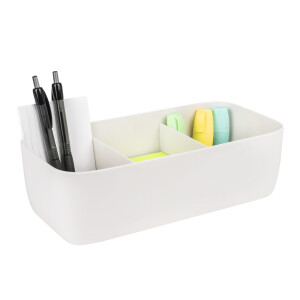 QUVIO Organizer voor lade - 3 vakken - 13,5 x 27 x 8 cm