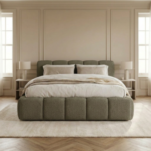Sale: -30% | 2-Persoons Boxspring Met Opbergruimte - Palermo Deluxe - Groen - Groen 180x200 Cm - - Inclusief Topper - Dekbed-Discounter.nl