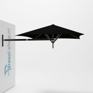 Paraflex muurparasol 200x200cm zwarte Neo arm   (Black)