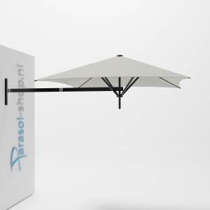 Paraflex muurparasol 200x200cm zwarte Neo arm   (Marble)