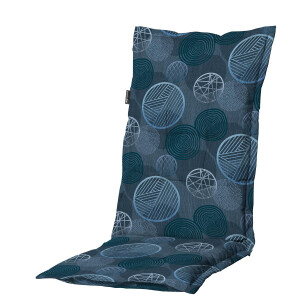 Tuinkussen hoge rug   Circle blue