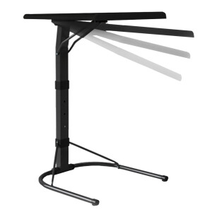 QUVIO Bijzettafel laptop - Hoogte verstelbaar - Zwart