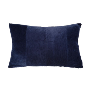 present time Kussen 'Ribbed' Velvet, kleur Donkerblauw