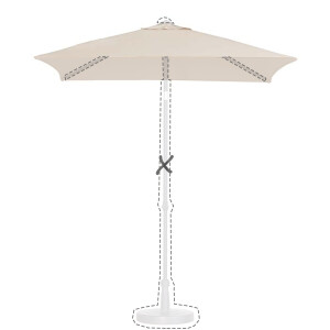 Stokparasoldoek Madison Borneo 200x200cm vierkant (ecru)