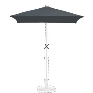 Stokparasoldoek Madison Borneo 200x200cm vierkant (grey)