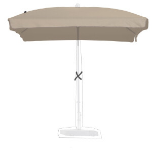 Stokparasoldoek Madison Patmos 210x140cm rechthoek (ecru)