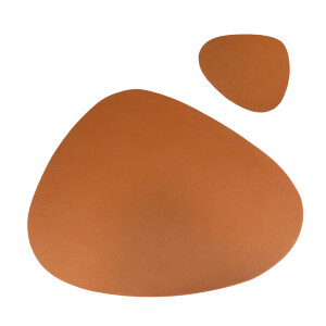 Krumble Placemat en onderzetter set - PU Leer - Bruin