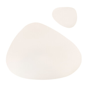 Krumble Placemat en onderzetter set - PU Leer - Wit