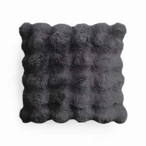 Sierkussen Pom Rabbit Fur - Antraciet - Voor - - Dekbed-Discounter.nl