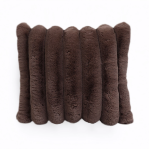 Sierkussen Rib Rabbit Fur - Taupe - Voor - - Dekbed-Discounter.nl