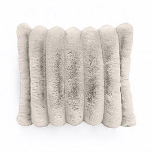 Sierkussen Rib Rabbit Fur - Ecru - Voor - - Dekbed-Discounter.nl