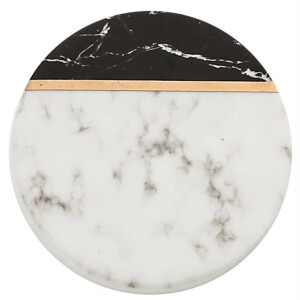 QUVIO Onderzetter set van 4 - Rond - Marmerlook