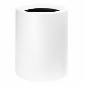QUVIO Prullenbak met plastic binnenemmer - 12 L - Wit