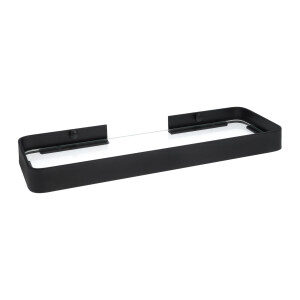 QUVIO Badkamer plank - Metaal - Glas - Zwart
