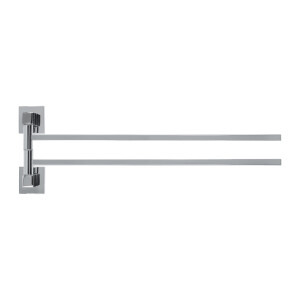 QUVIO Handdoekenrek - Met 2 armen - RVS - Zilver