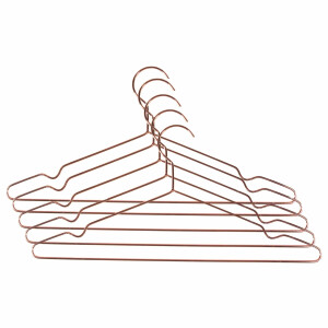 QUVIO Kledinghanger - Set van 5 - Koper