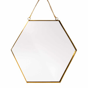 QUVIO Spiegel - 0,3 x 24 x 21 cm - Incl. ketting