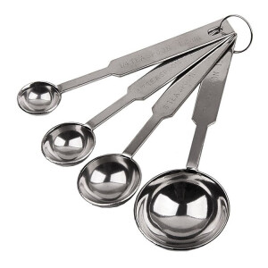 Krumble Maatlepels - set van 4 - RVS