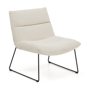 Kave Home Fauteuil 'Asen' Chenille, kleur Beige