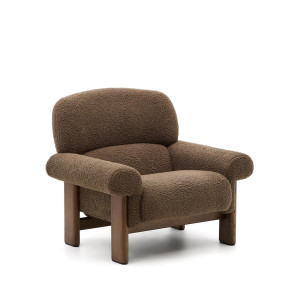 Kave Home Fauteuil 'Cabana' Bouclé, kleur Taupe