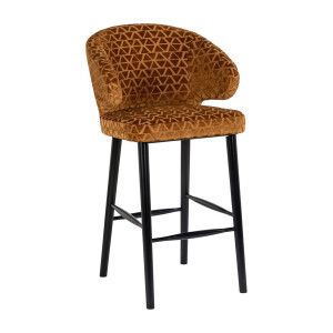 Richmond Barstoel 'Indigo' Triangle, kleur Goud (zithoogte 76cm)