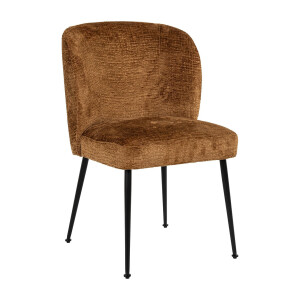 Richmond Eetkamerstoel 'Fallon' Chenille, kleur Cognac