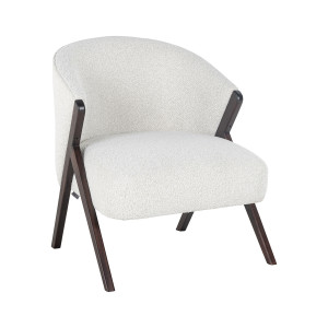 Richmond Fauteuil 'Mia' Bouclé, kleur Wit