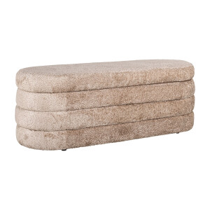 Richmond Hocker 'Camille' Met opbergruimte, 128cm, Sheep, kleur Naturel