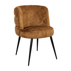 Richmond Eetkamerstoel 'Stella' Chenille, kleur Cognac