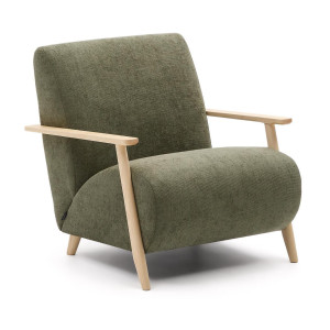 Kave Home Fauteuil 'Meghan' Chenille, kleur Groen