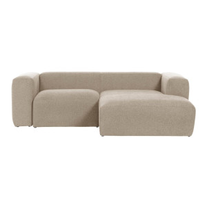 Kave Home 2-zits Bank 'Blok' Rechts, 240cm, kleur Beige