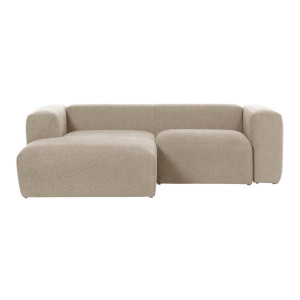 Kave Home 2-zits Bank 'Blok' Links, 240cm, kleur Beige